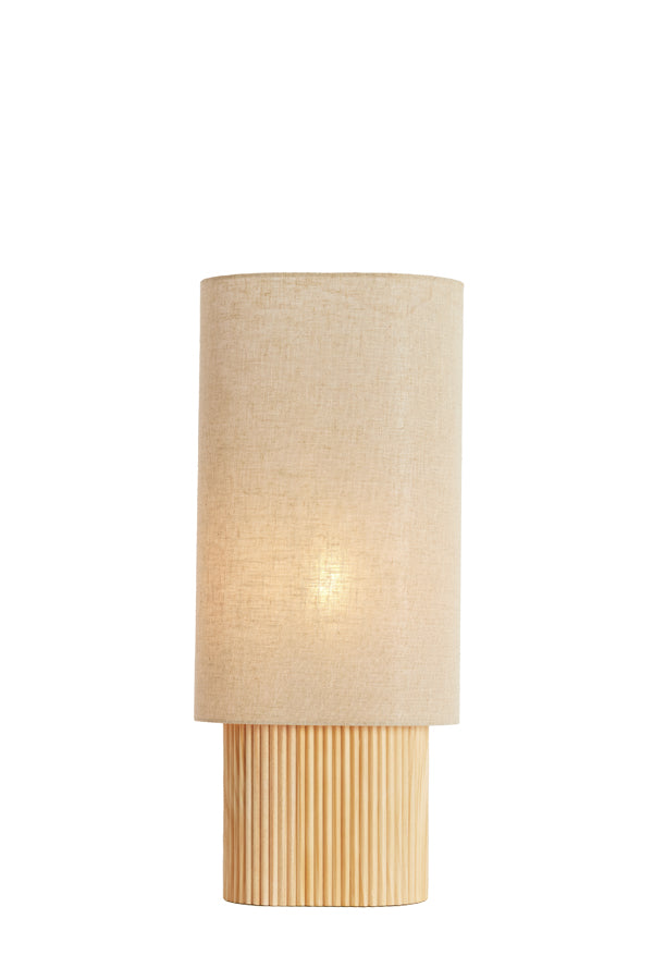 Light & Living Lighting Table lamp 30x20x70 cm LASLO wood natural+linen natural House of Isabella UK