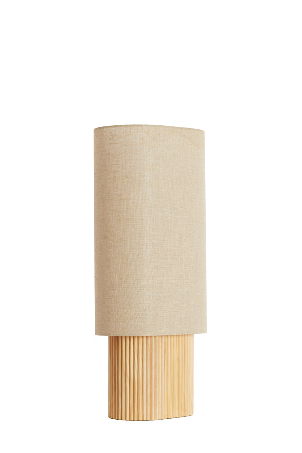 Light & Living Lighting Table lamp 30x20x70 cm LASLO wood natural+linen natural House of Isabella UK