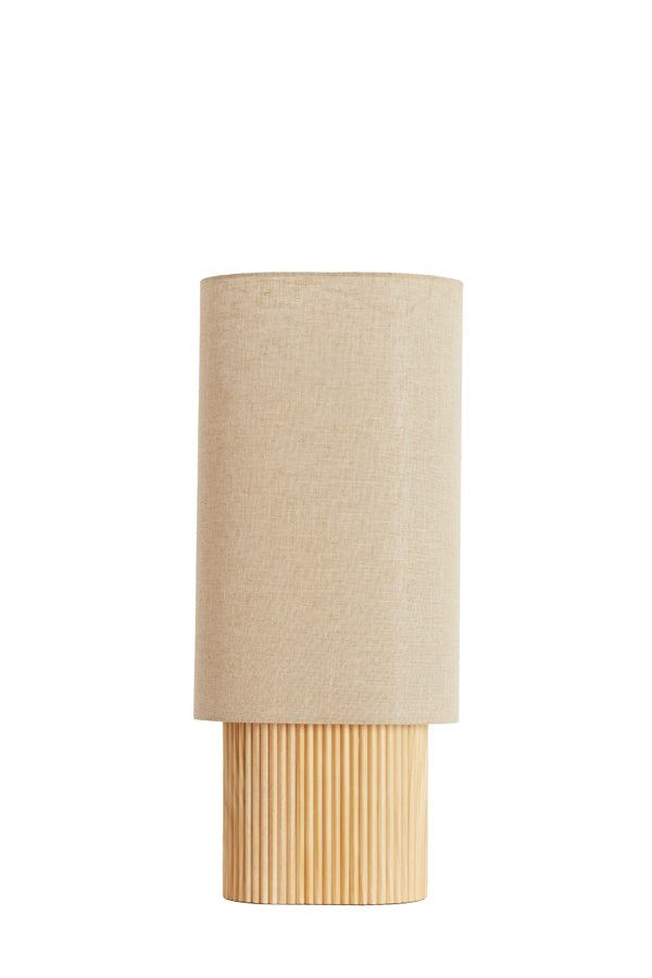 Light & Living Lighting Table lamp 30x20x70 cm LASLO wood natural+linen natural House of Isabella UK