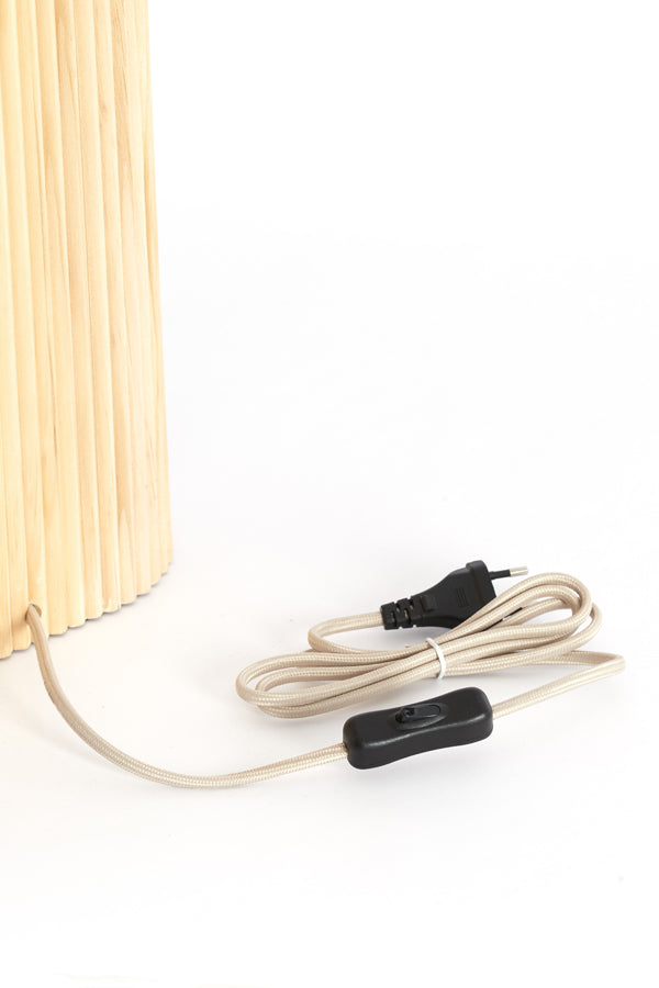 Light & Living Lighting Table lamp 30x20x94 cm LASLO wood natural+linen natural House of Isabella UK