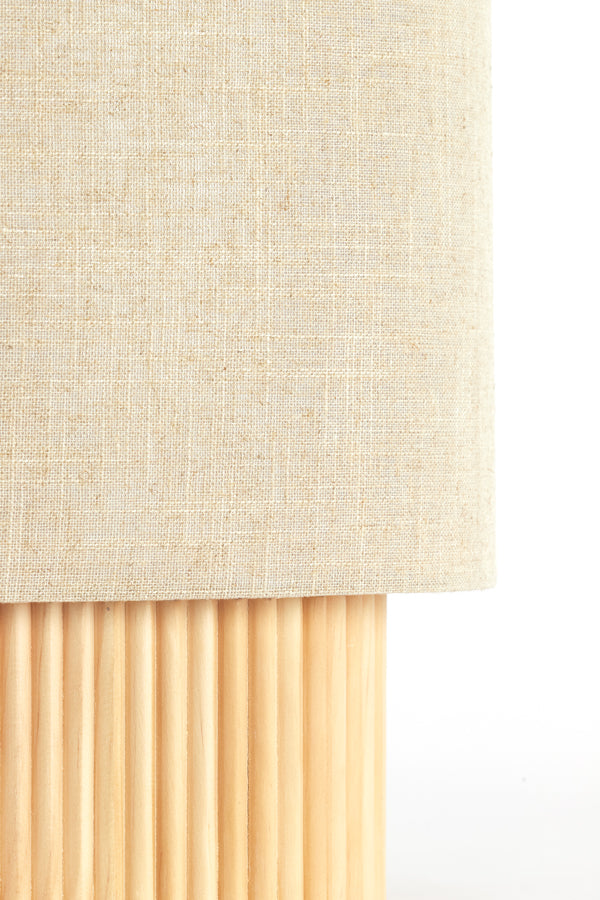 Light & Living Lighting Table lamp 30x20x94 cm LASLO wood natural+linen natural House of Isabella UK