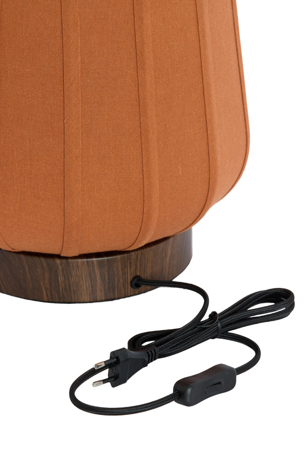 Light & Living Lighting Table lamp 30x41,5 cm BIBIA wood print dark brown+terra House of Isabella UK