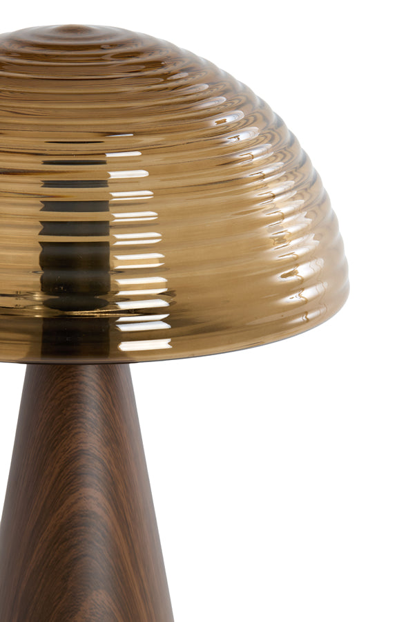 Light & Living Lighting Table lamp 30x43 cm MUEDA glass brown+wood print d brown House of Isabella UK