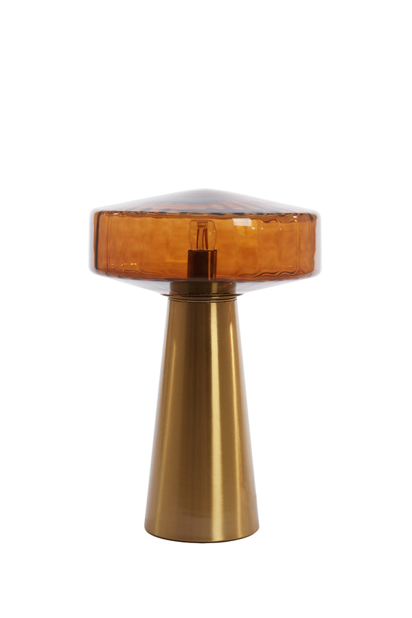 Light & Living Lighting Table lamp 30x45 cm PLEAT glass brown+gold House of Isabella UK