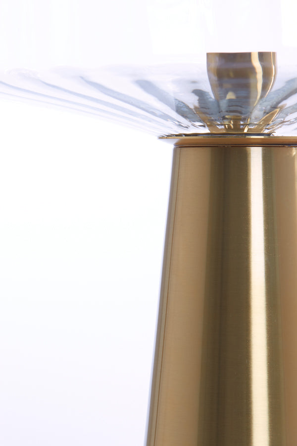 Light & Living Lighting Table lamp 30x45 cm PLEAT glass clear+gold House of Isabella UK