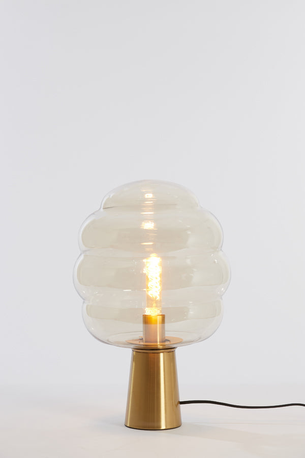 Light & Living Lighting Table lamp 30x46 cm MISTY glass amber+gold House of Isabella UK