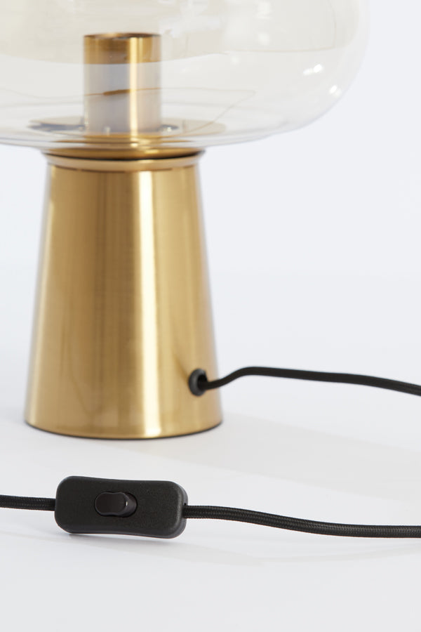 Light & Living Lighting Table lamp 30x46 cm MISTY glass amber+gold House of Isabella UK