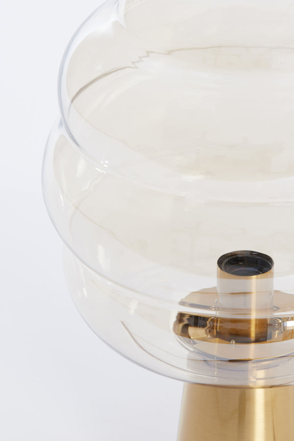 Light & Living Lighting Table lamp 30x46 cm MISTY glass amber+gold House of Isabella UK