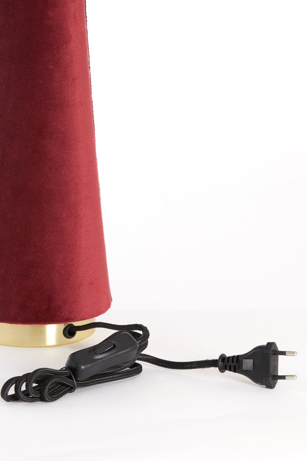 Light & Living Lighting Table lamp 30x61 cm DEVIA velvet burgundy House of Isabella UK