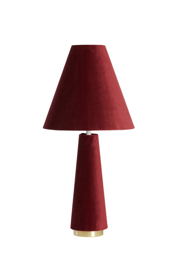 Light & Living Lighting Table lamp 30x61 cm DEVIA velvet burgundy House of Isabella UK