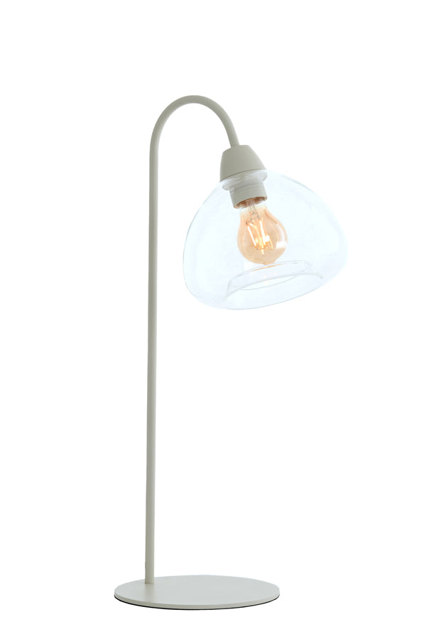 Light & Living Lighting Table lamp 31,5x20x61 cm BISHO glass clear+cream House of Isabella UK