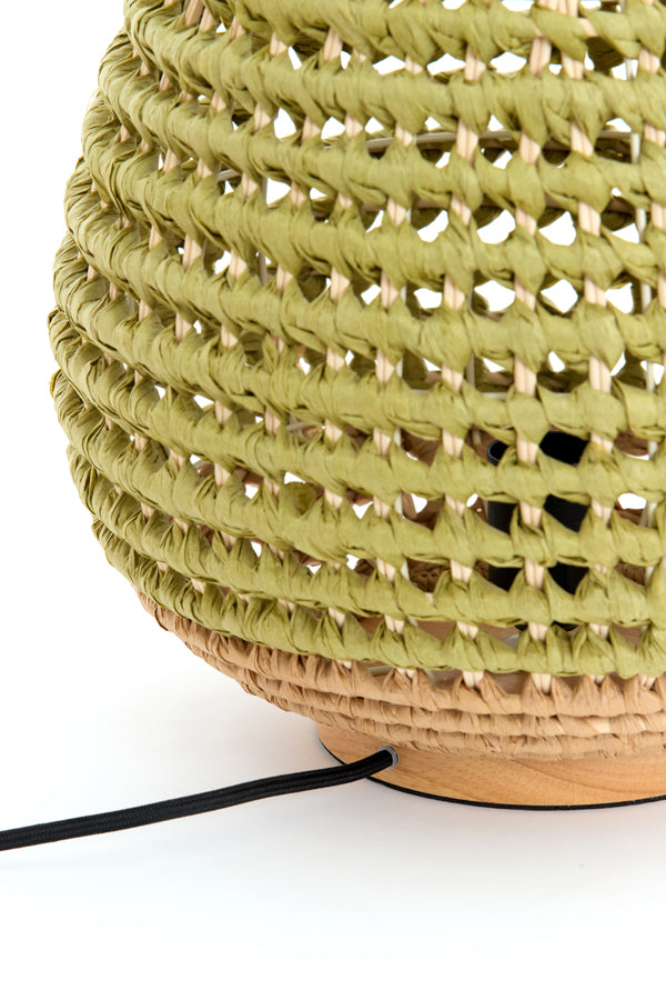 Light & Living Lighting Table lamp 32x34,5 cm KALIPA rattan natural+green House of Isabella UK