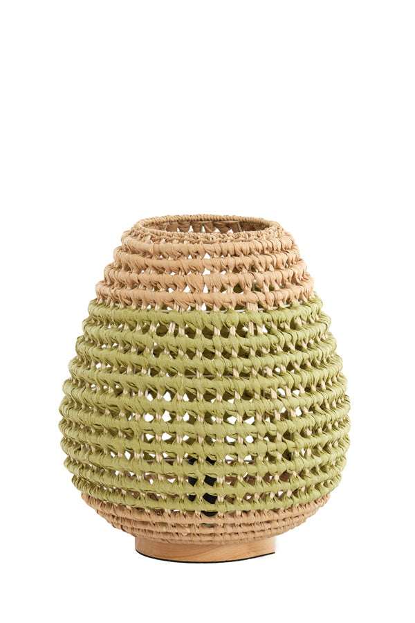 Light & Living Lighting Table lamp 32x34,5 cm KALIPA rattan natural+green House of Isabella UK