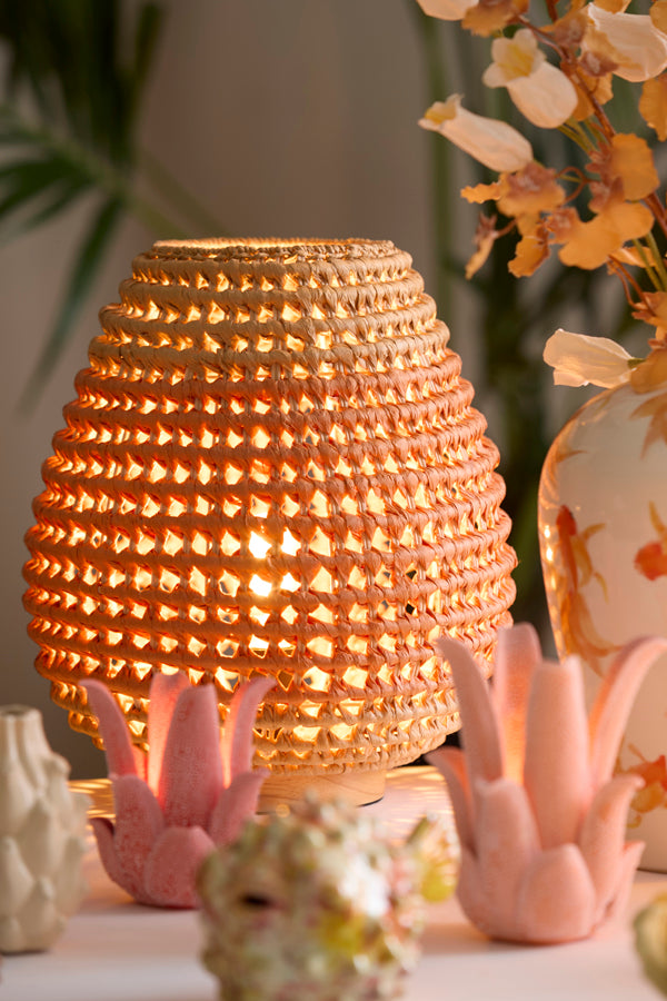 Light & Living Lighting Table lamp 32x34,5 cm KALIPA rattan natural+terra House of Isabella UK