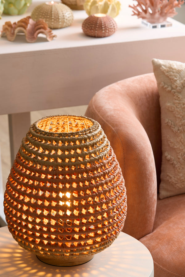 Light & Living Lighting Table lamp 32x34,5 cm KALIPA rattan natural+terra House of Isabella UK