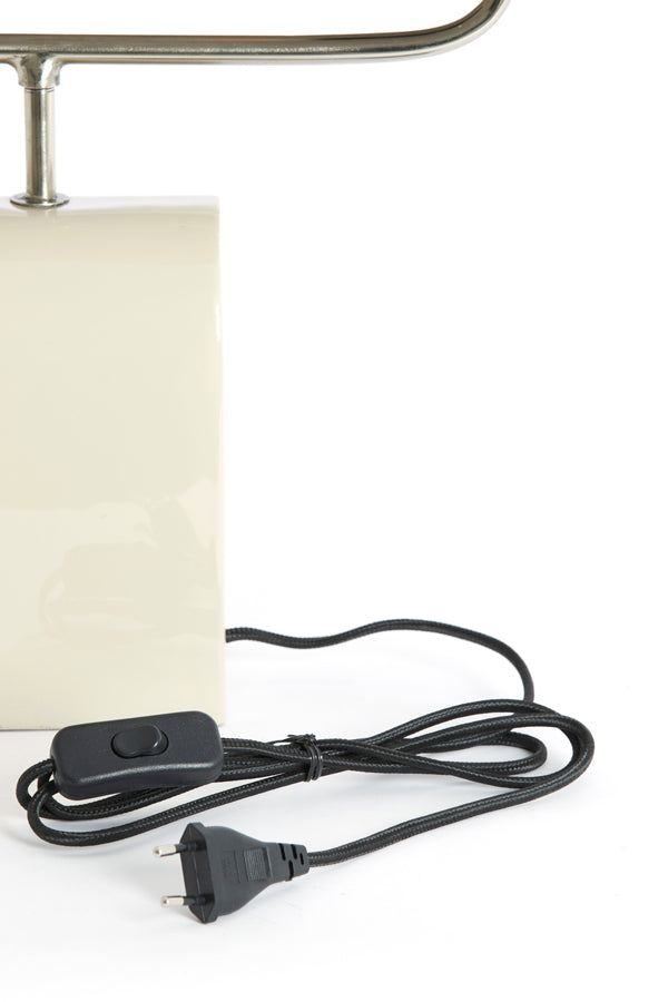 Light & Living Lighting Table lamp 35x15,5x38 cm CARDONA cream+nickel satin House of Isabella UK