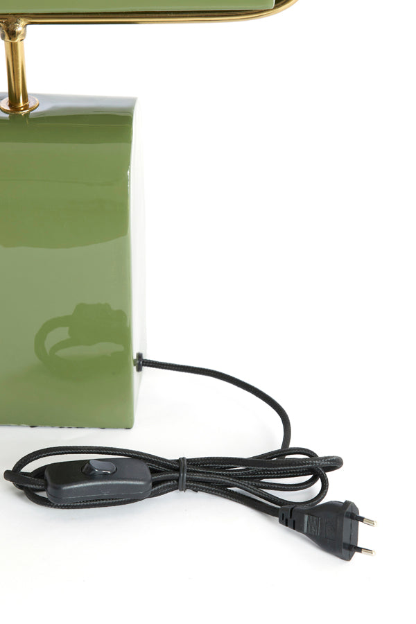 Light & Living Lighting Table lamp 35x15,5x38 cm CARDONA light green+gold House of Isabella UK