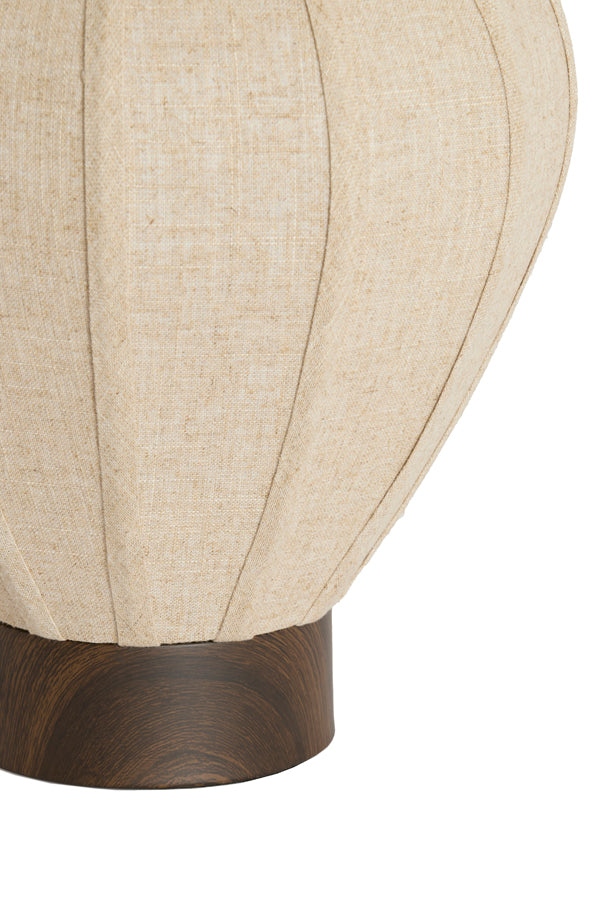 Light & Living Lighting Table lamp 35x36 cm KYZO wood print d brown+linen nat. House of Isabella UK
