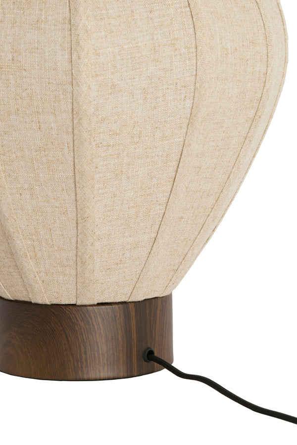 Light & Living Lighting Table lamp 35x36 cm KYZO wood print d brown+linen nat. House of Isabella UK