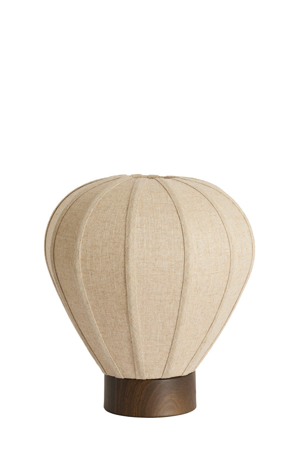 Light & Living Lighting Table lamp 35x36 cm KYZO wood print d brown+linen nat. House of Isabella UK