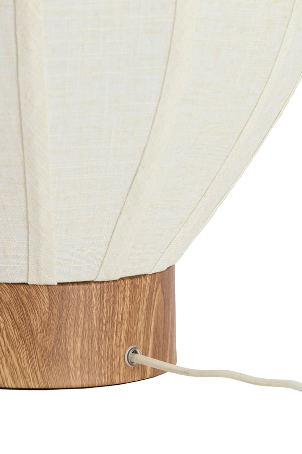 Light & Living Lighting Table lamp 35x36 cm KYZO wood print natural+linen cream House of Isabella UK