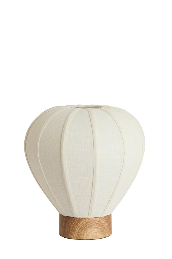 Light & Living Lighting Table lamp 35x36 cm KYZO wood print natural+linen cream House of Isabella UK