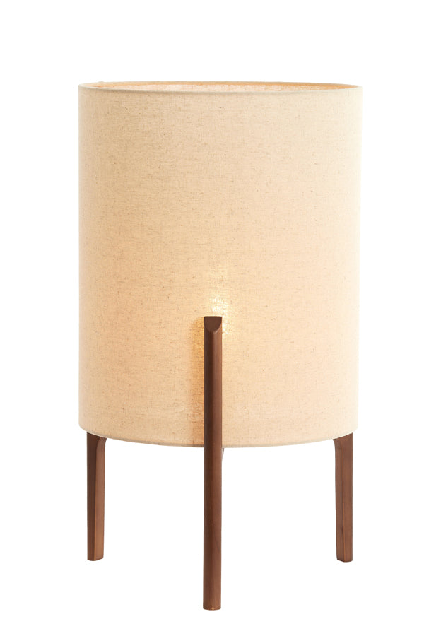 Light & Living Lighting Table lamp 35x58 cm LITTO dark brown+linen natural House of Isabella UK