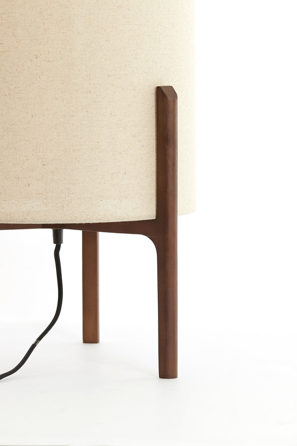 Light & Living Lighting Table lamp 35x58 cm LITTO dark brown+linen natural House of Isabella UK