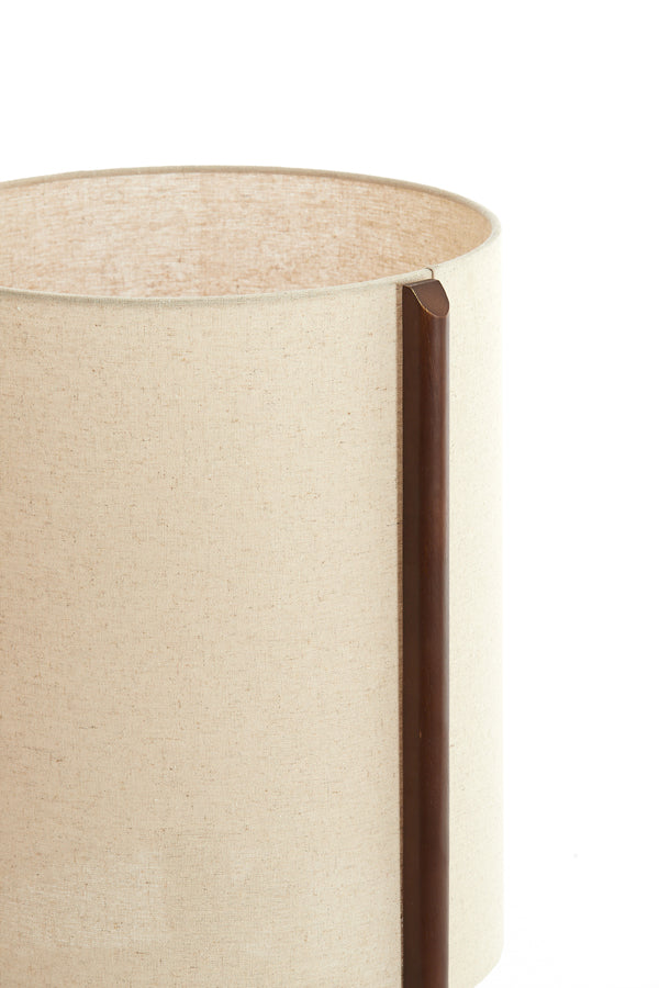 Light & Living Lighting Table lamp 35x58 cm LITTO dark brown+linen natural House of Isabella UK
