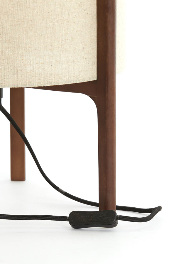 Light & Living Lighting Table lamp 35x58 cm LITTO dark brown+linen natural House of Isabella UK