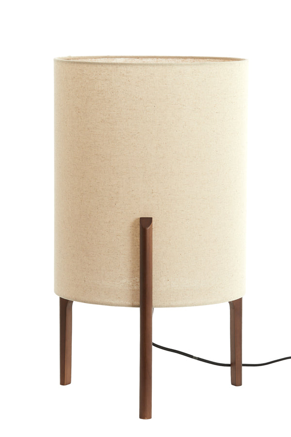 Light & Living Lighting Table lamp 35x58 cm LITTO dark brown+linen natural House of Isabella UK