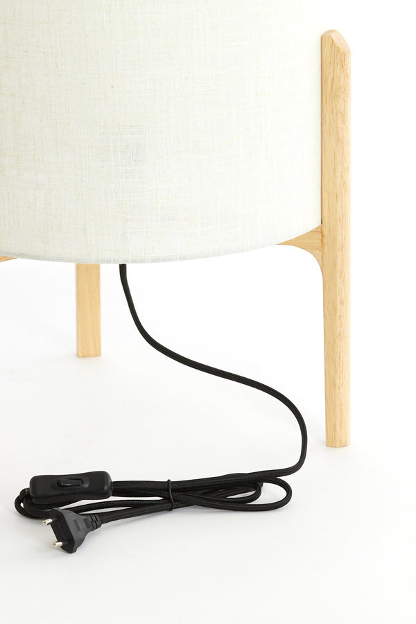 Light & Living Lighting Table lamp 35x58 cm LITTO natural+linen white House of Isabella UK