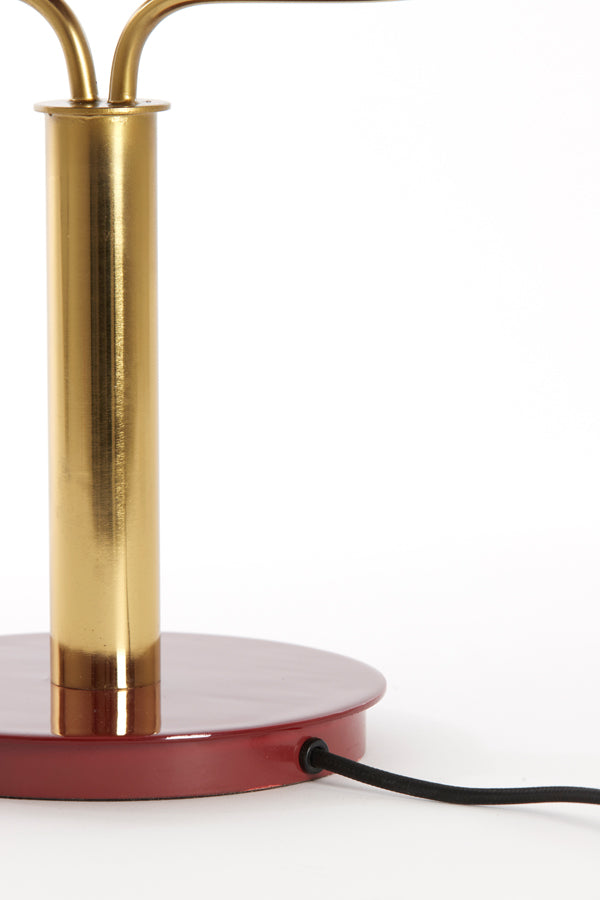 Light & Living Lighting Table lamp 37x14x43 cm AYER shiny burgundy+gold House of Isabella UK