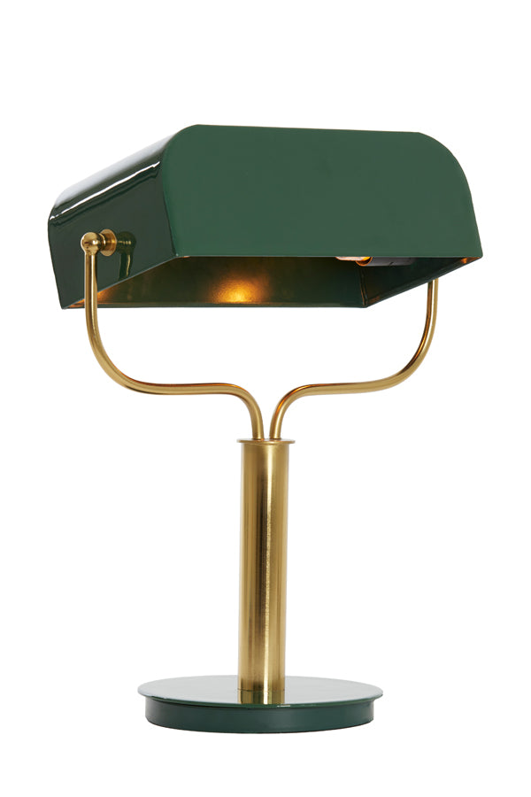 Light & Living Lighting Table lamp 37x14x43 cm AYER shiny dark green+gold House of Isabella UK
