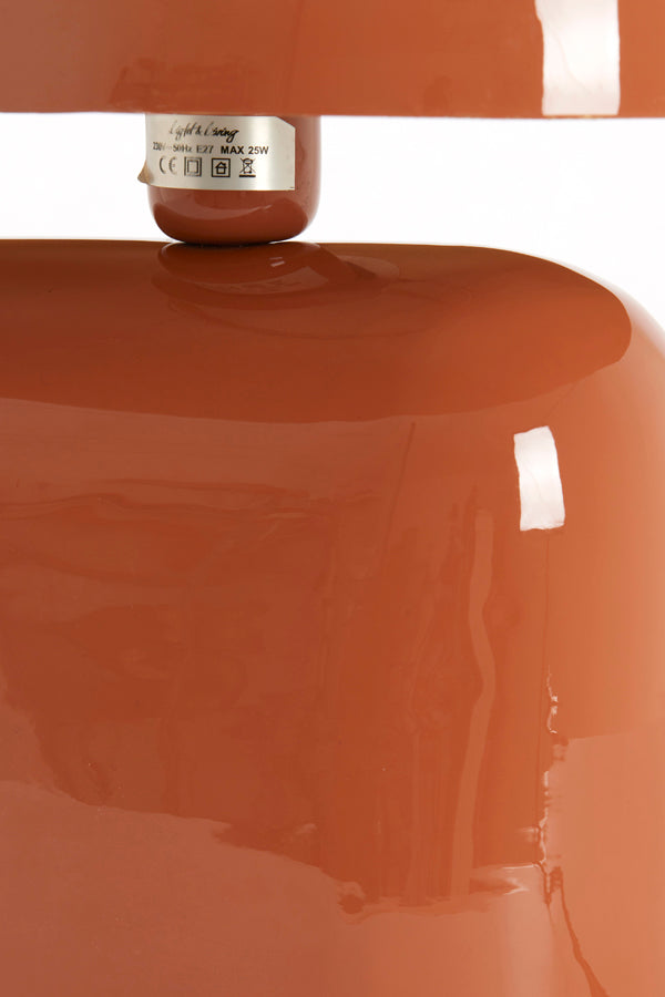 Light & Living Lighting Table lamp 37x26x37 cm TODD shiny dark orange House of Isabella UK