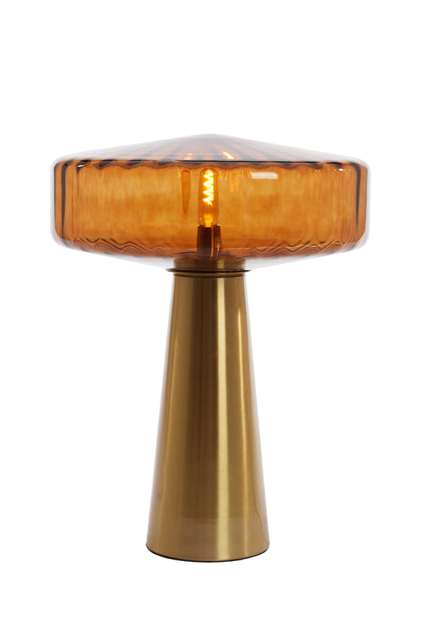 Light & Living Lighting Table lamp 40x53 cm PLEAT glass brown+gold House of Isabella UK