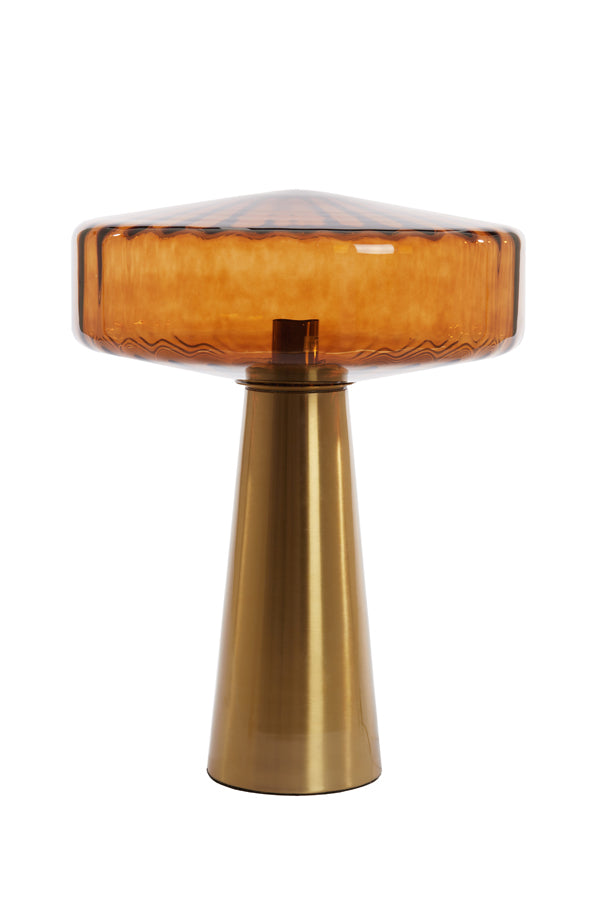 Light & Living Lighting Table lamp 40x53 cm PLEAT glass brown+gold House of Isabella UK