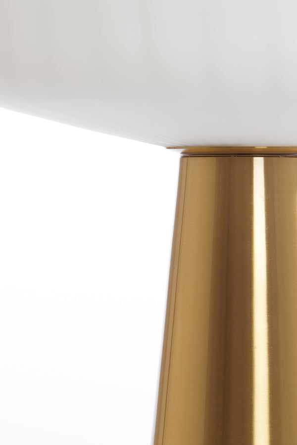 Light & Living Lighting Table lamp 40x53 cm PLEAT glass matt white+gold House of Isabella UK