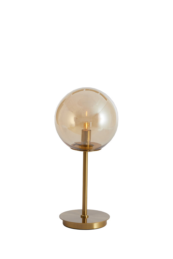Light & Living Lighting Table lamp E14 20x43 cm MEDINA glass amber+gold House of Isabella UK