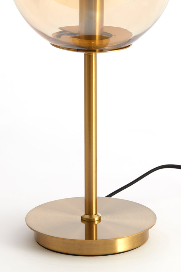 Light & Living Lighting Table lamp E14 20x43 cm MEDINA glass amber+gold House of Isabella UK