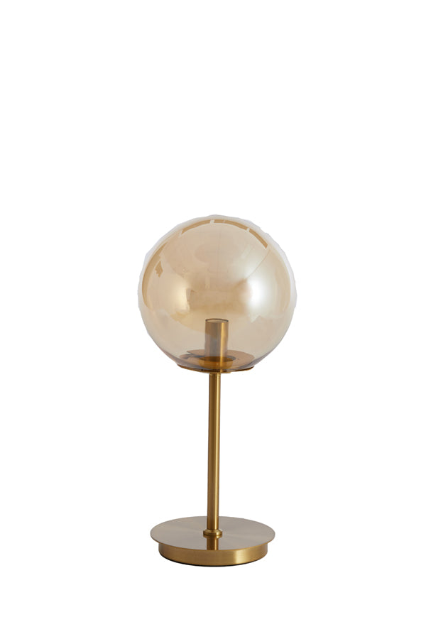 Light & Living Lighting Table lamp E14 20x43 cm MEDINA glass amber+gold House of Isabella UK