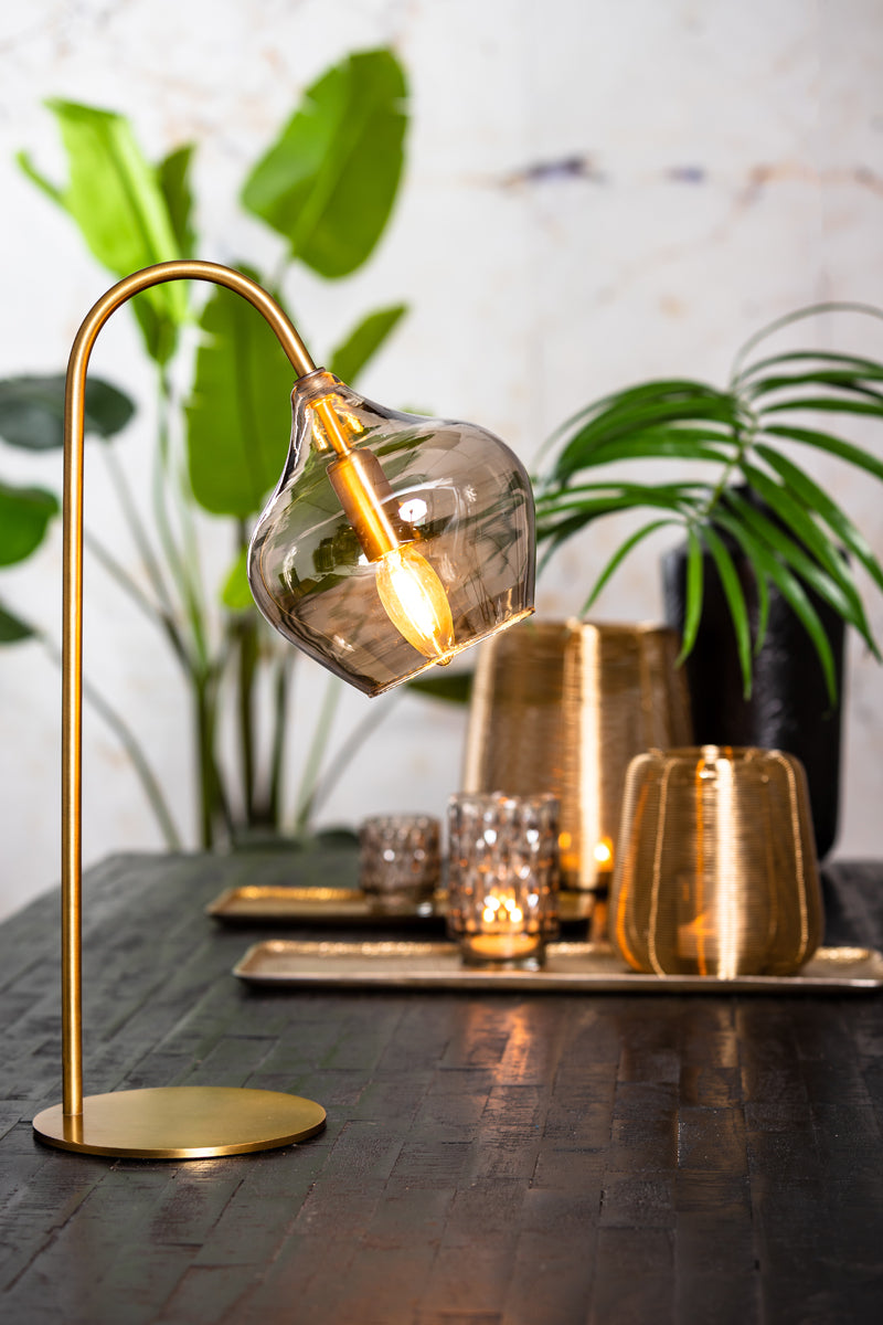 Light & Living Lighting Table lamp E14 28x17x50,5 cm RAKEL antique bronze+smoked House of Isabella UK