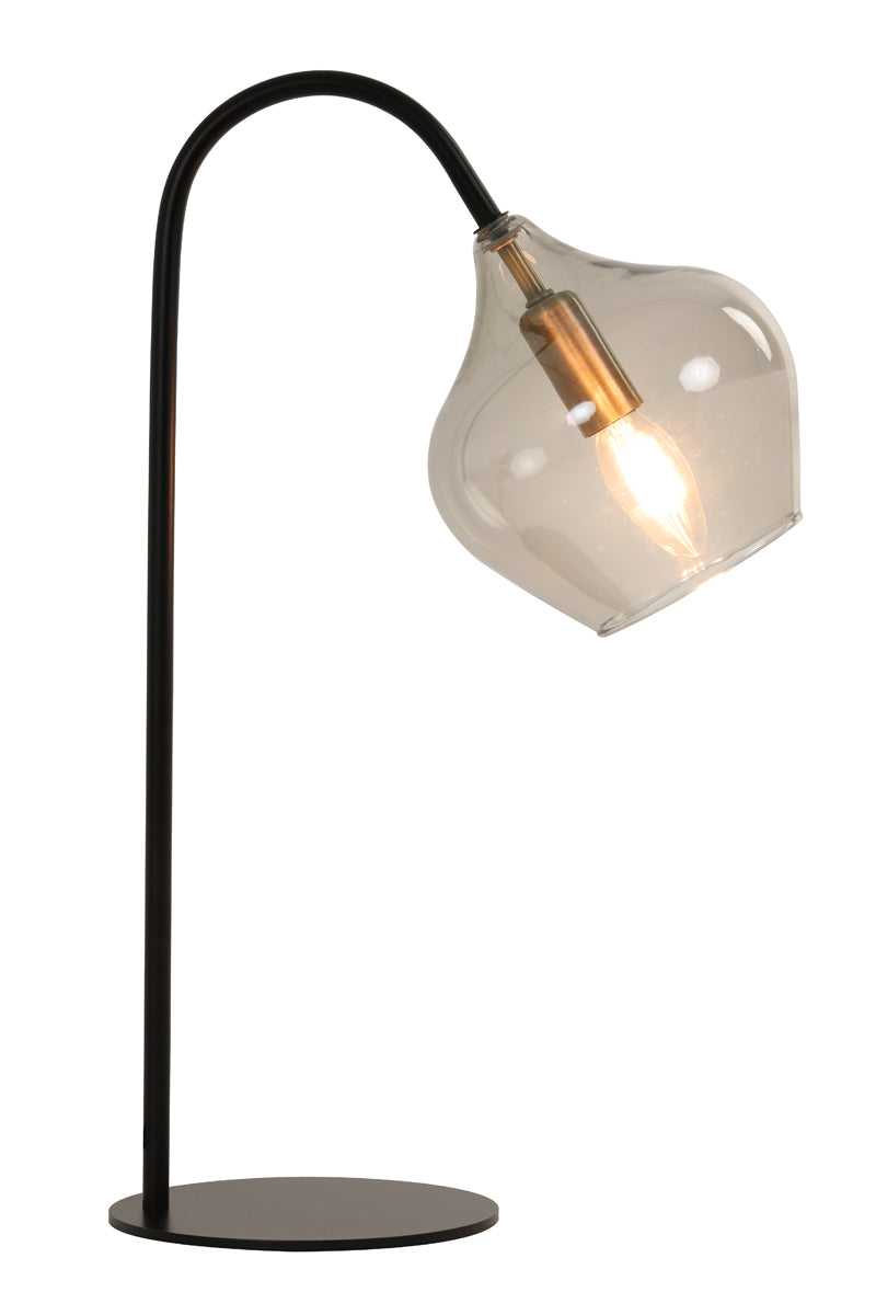 Light & Living Lighting Table lamp E14 28x17x50,5 cm RAKEL matt black+smoked House of Isabella UK