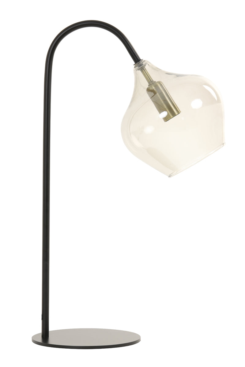 Light & Living Lighting Table lamp E14 28x17x50,5 cm RAKEL matt black+smoked House of Isabella UK