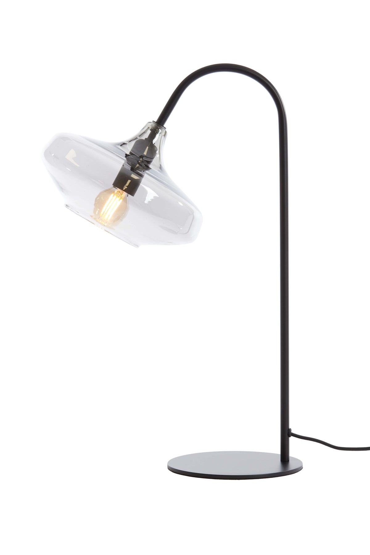 Light & Living Lighting Table lamp E14 31x22x50 cm SOLNA matt black+smoked glass House of Isabella UK