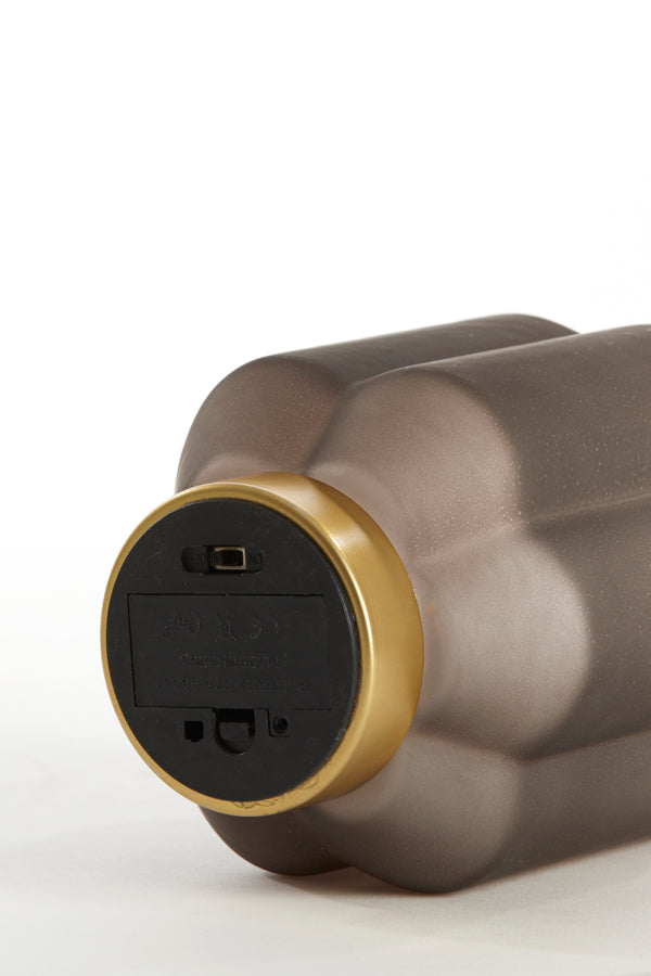 Light & Living Lighting Table lamp LED 13x16,5 cm YVIAS glass matt dark brown+gold House of Isabella UK