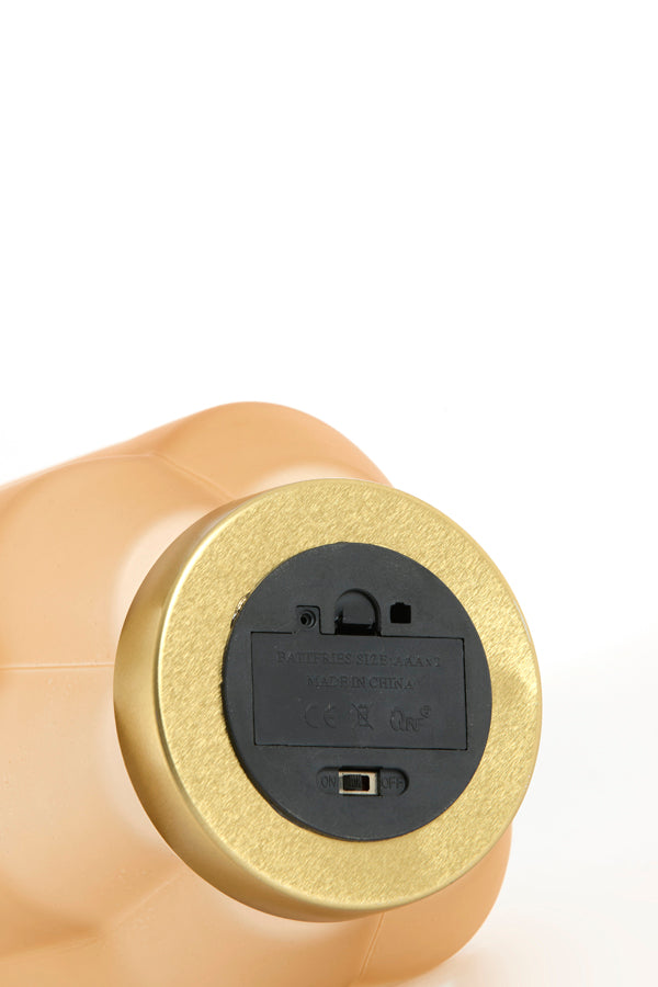 Light & Living Lighting Table lamp LED 13x16,5 cm YVIAS glass matt peach+gold House of Isabella UK