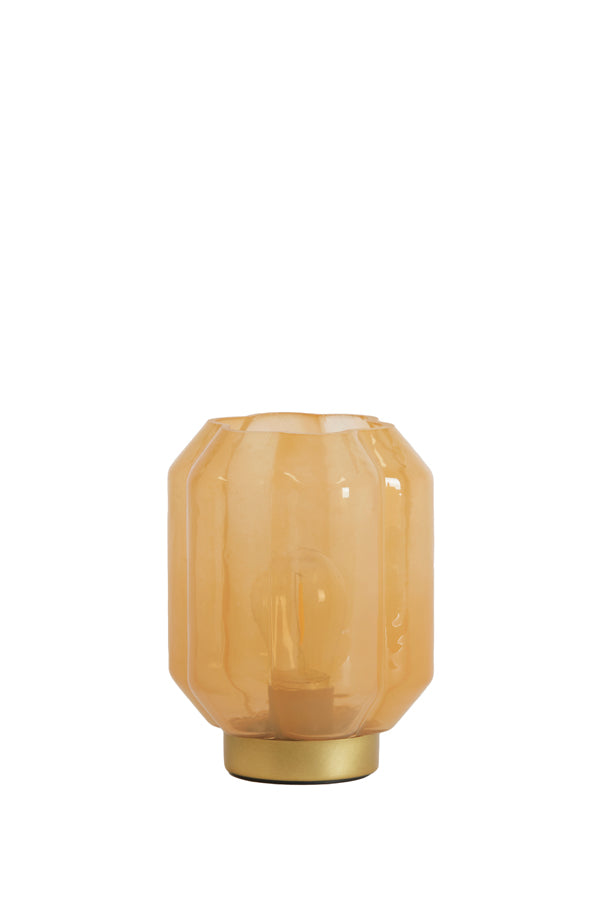 Light & Living Lighting Table lamp LED 13x16,5 cm YVIAS glass milky orange+gold House of Isabella UK