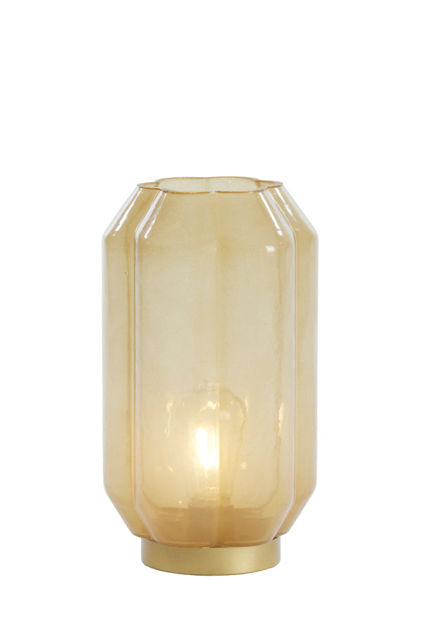 Light & Living Lighting Table lamp LED 15x27 cm YVIAS glass milky light yellow+gold House of Isabella UK