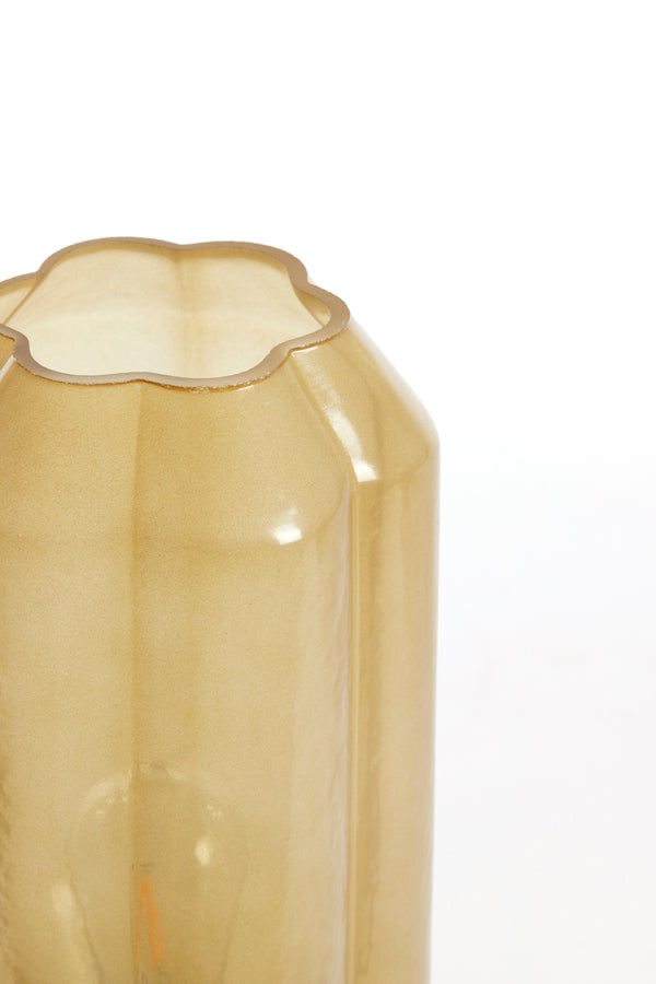 Light & Living Lighting Table lamp LED 15x27 cm YVIAS glass milky light yellow+gold House of Isabella UK